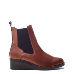 Moda In Pelle Bezzie Wedge Tan Leather