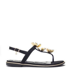 Moda In Pelle Jewelle Black Alcantara 37 