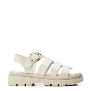 Moda In Pelle Obsidian Off White Leather