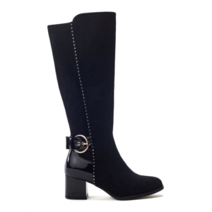 Moda In Pelle Sameena Black Alcantara