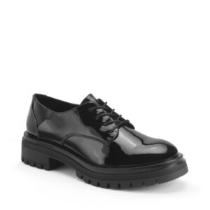 Start-Rite Barcelona, Black patent girls lace-up Angry Angels school shoes