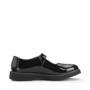 Start-Rite Embrace, Black patent senior girls buckle Angry Angels school shoes
