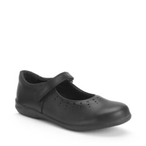 Start-Rite Study, Black leather Simply by Start-Rite girls rip-tape Dual-Fit school shoes